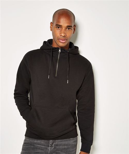 Hoodies - KK336: Regular fit 1/4 zip hoodie