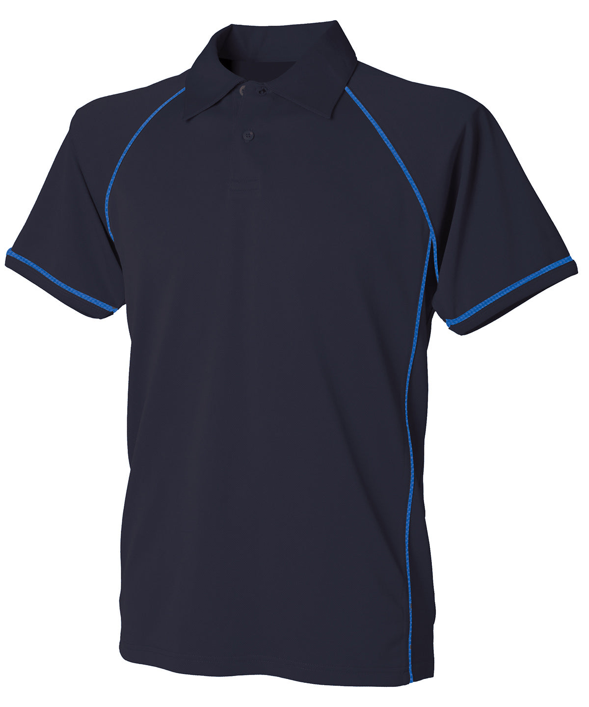 Polos - Piped performance polo för barn Navy Royal Royal