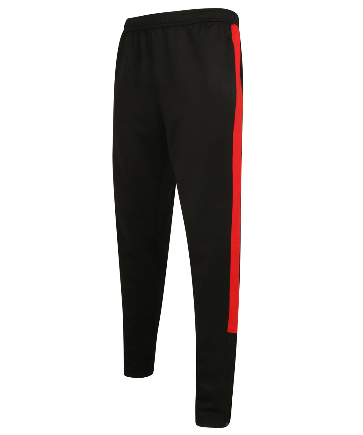 Trackwear - Stickade Träningsbyxor för Modern Stil och Komfort Black Red