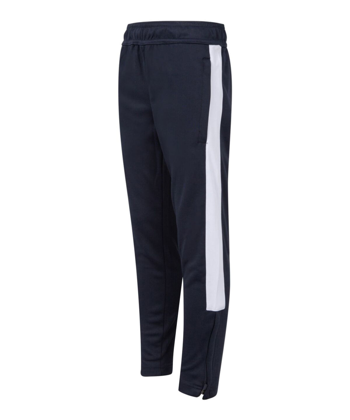 Trackwear - Barnens Stickade Träningsbyxor Navy White