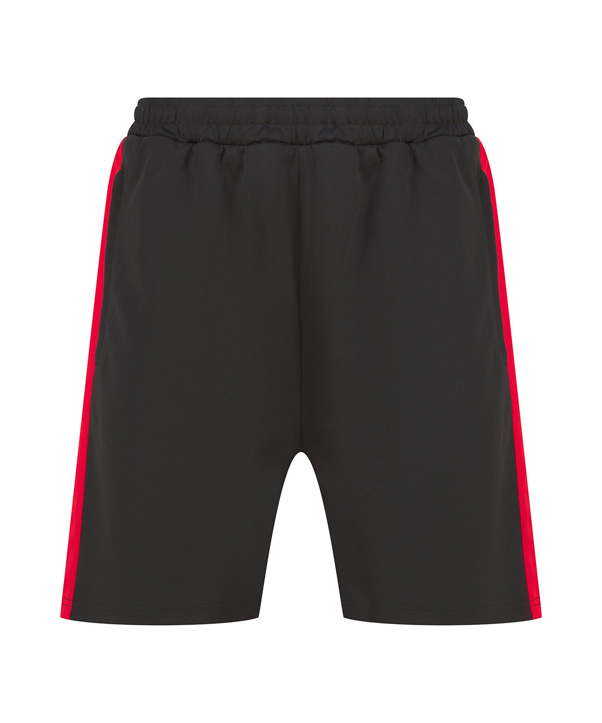 Shorts - Stickade shorts med dragkedjefickor för herrar Black Red