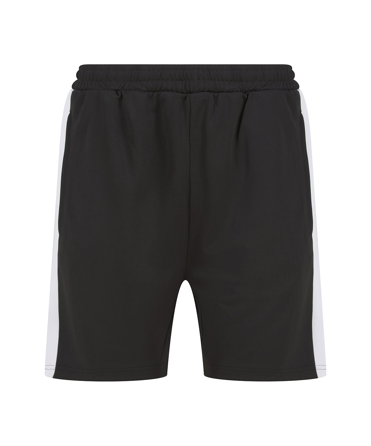 Shorts - Stickade shorts med dragkedjefickor för herrar Black White