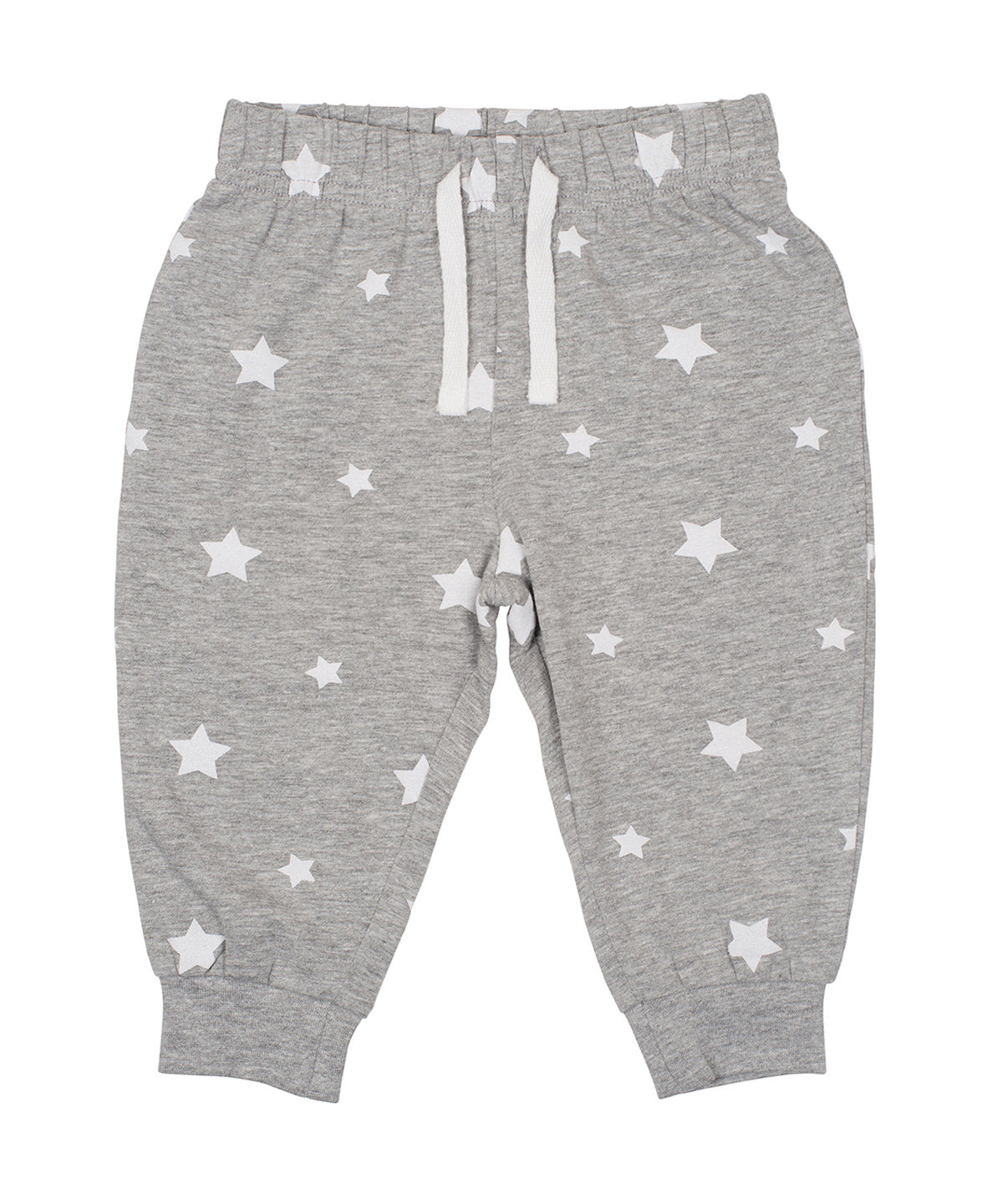 Loungewear Bottoms - Bekväma Loungebyxor för Barn Heather Grey White Stars