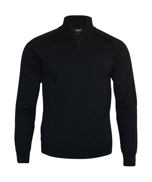 Knitted Jumpers - Elegant och Bekväm Brighton 1/4-zip Tröja Black