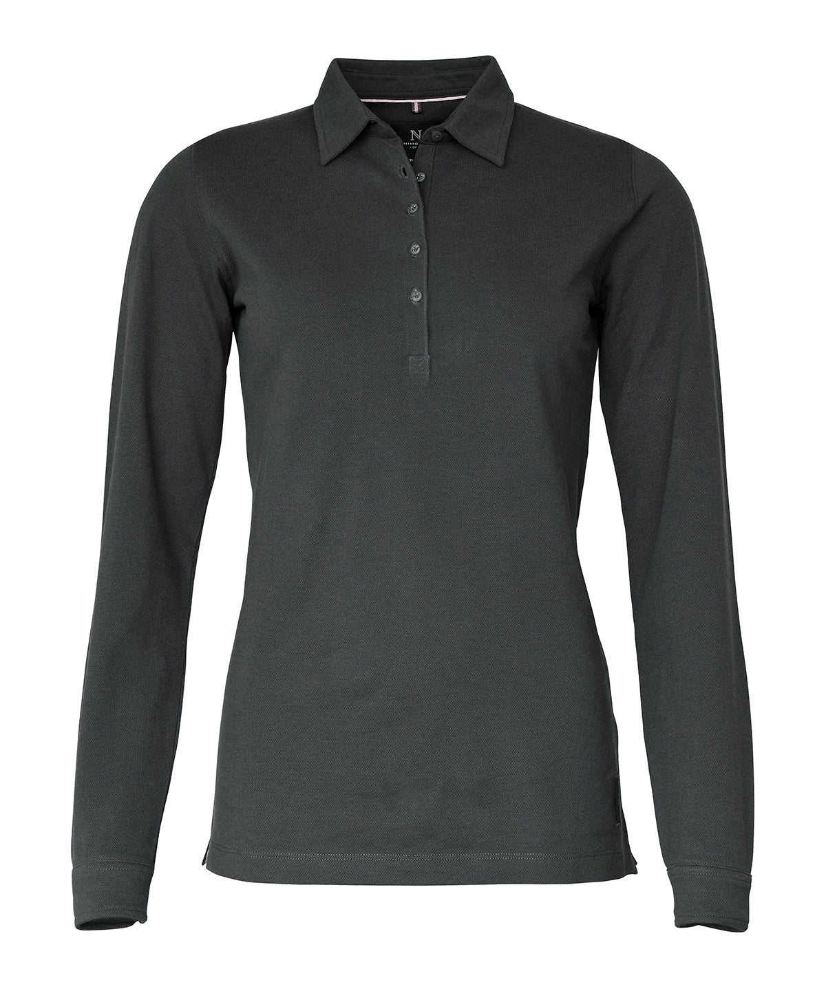 Polos - Elegant långärmad dam-polo Charcoal