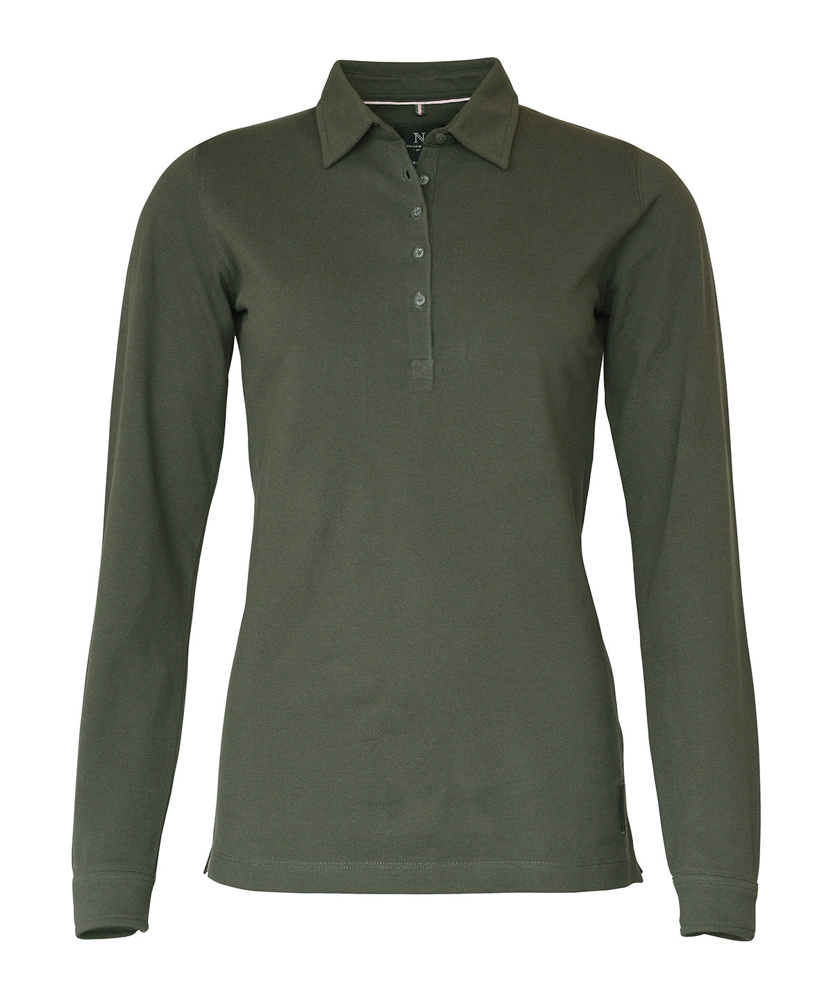 Polos - Elegant långärmad dam-polo Olive