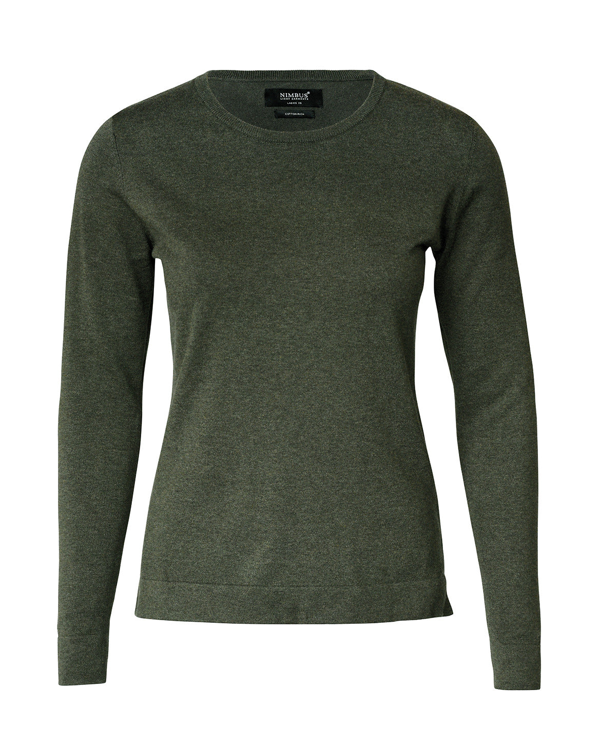 Knitted Jumpers - Elegant Brighton Linne Olive Melange