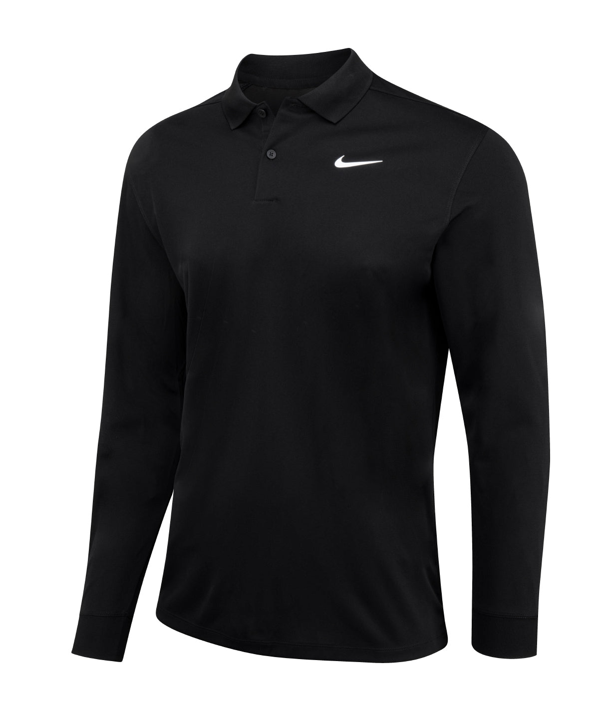 Polos - Nike Dri-FIT Victory långärmad pikétröja för herrar Black White