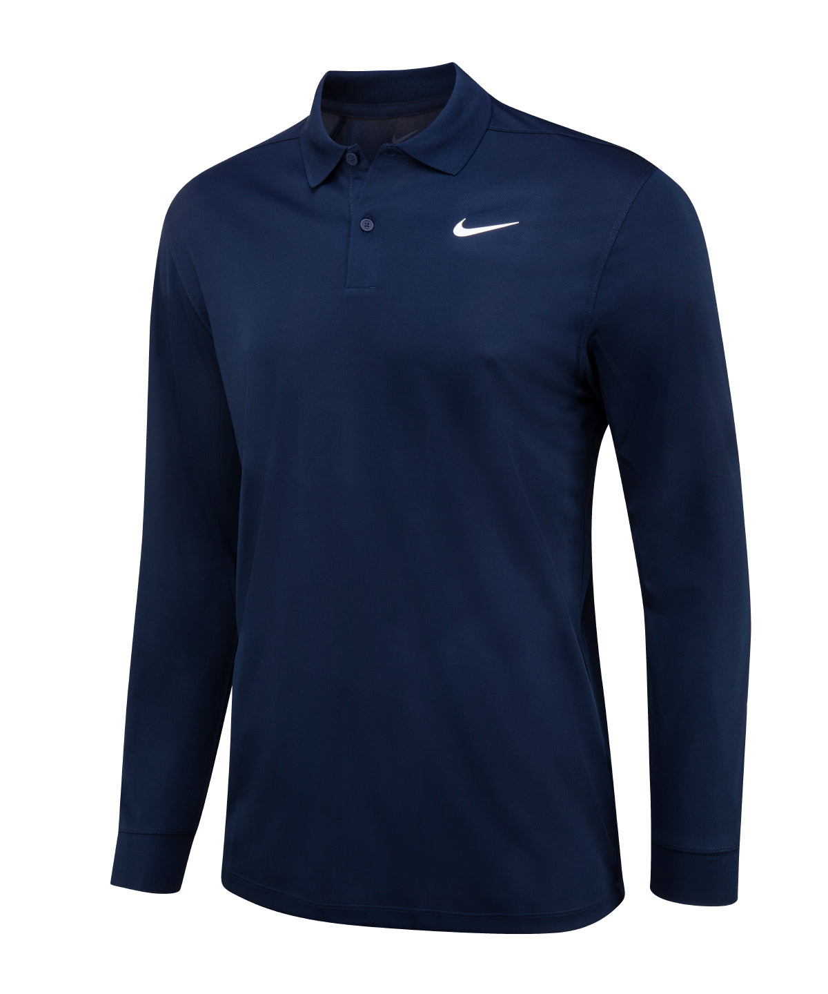 Polos - Nike Dri-FIT Victory långärmad pikétröja för herrar College Navy White