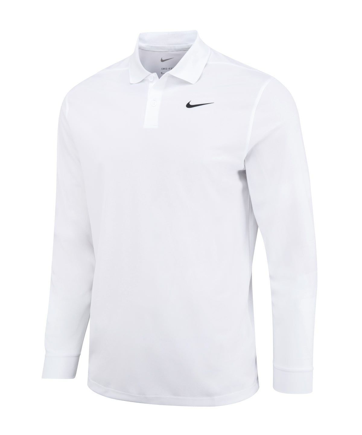 Polos - Nike Dri-FIT Victory långärmad pikétröja för herrar White Black