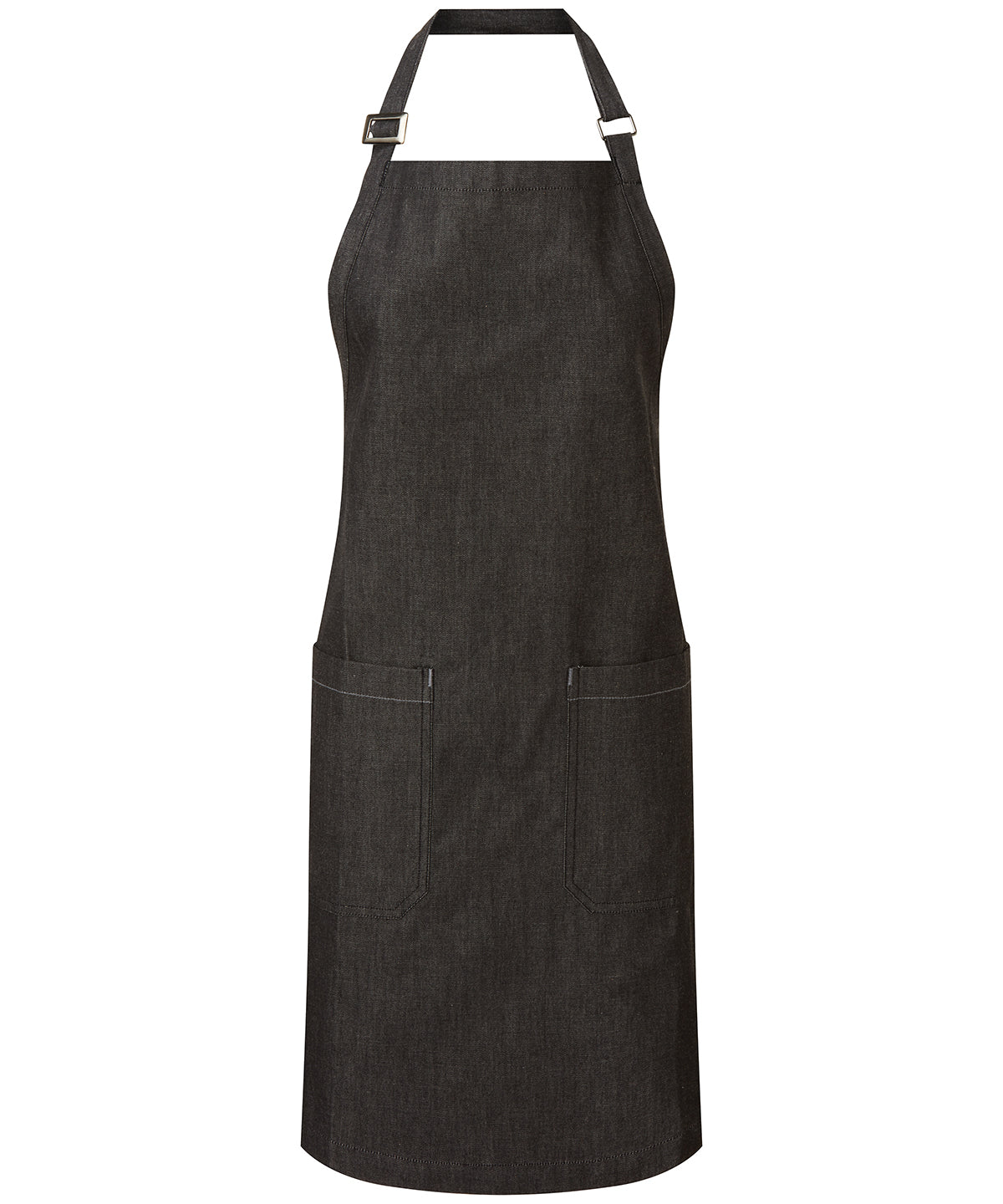 Aprons - Denim Bib Förkläde i Ekologisk Bomull Black Denim One size