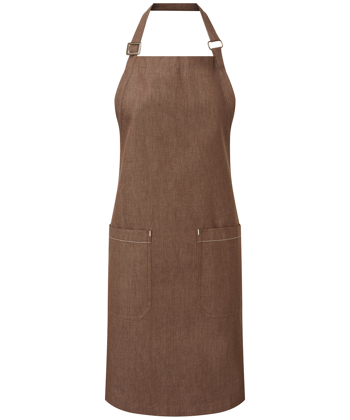 Aprons - Denim Bib Förkläde i Ekologisk Bomull Brown Denim One size