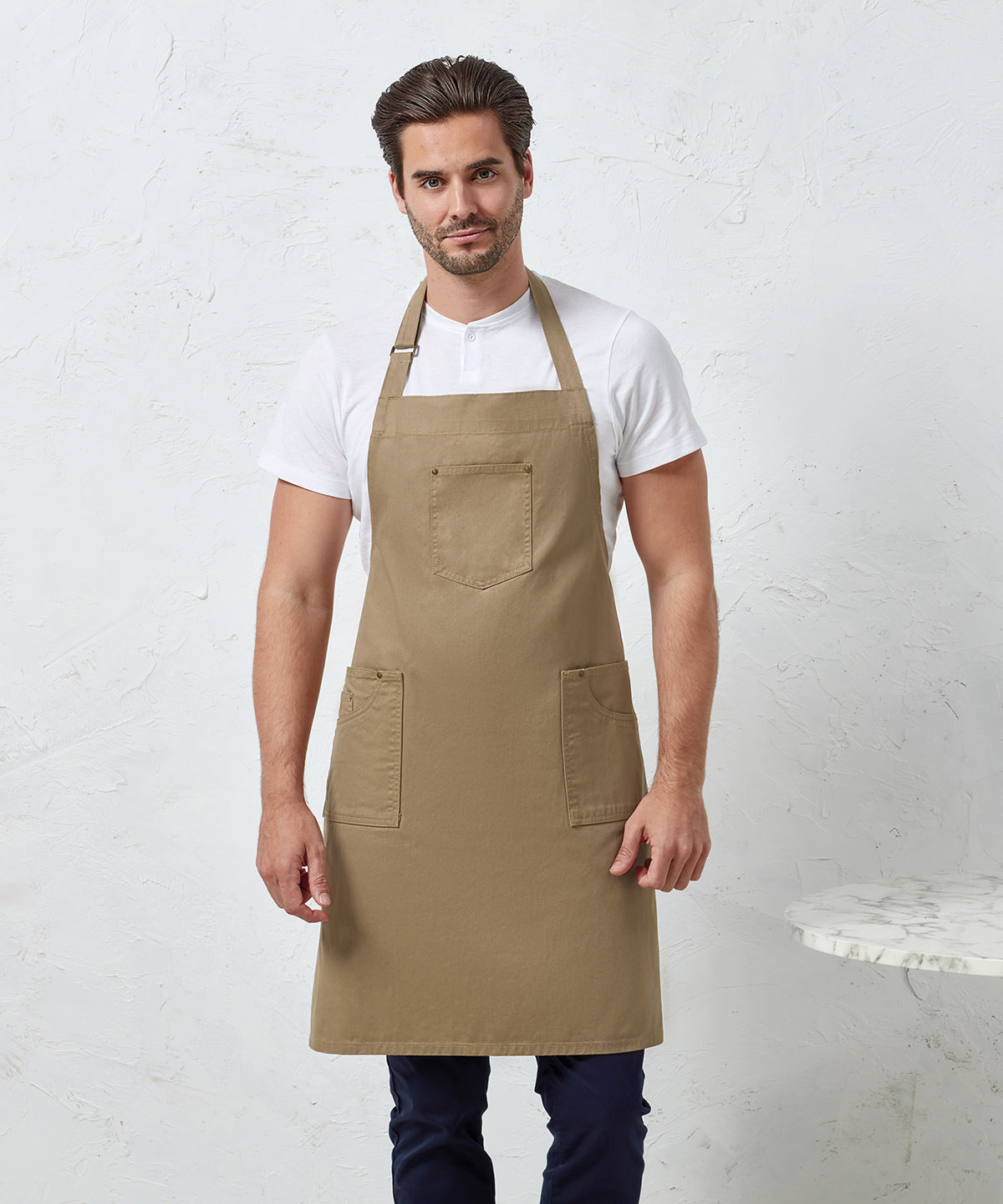 Aprons - Klassiskt Chino Bomull Bib Förkläde