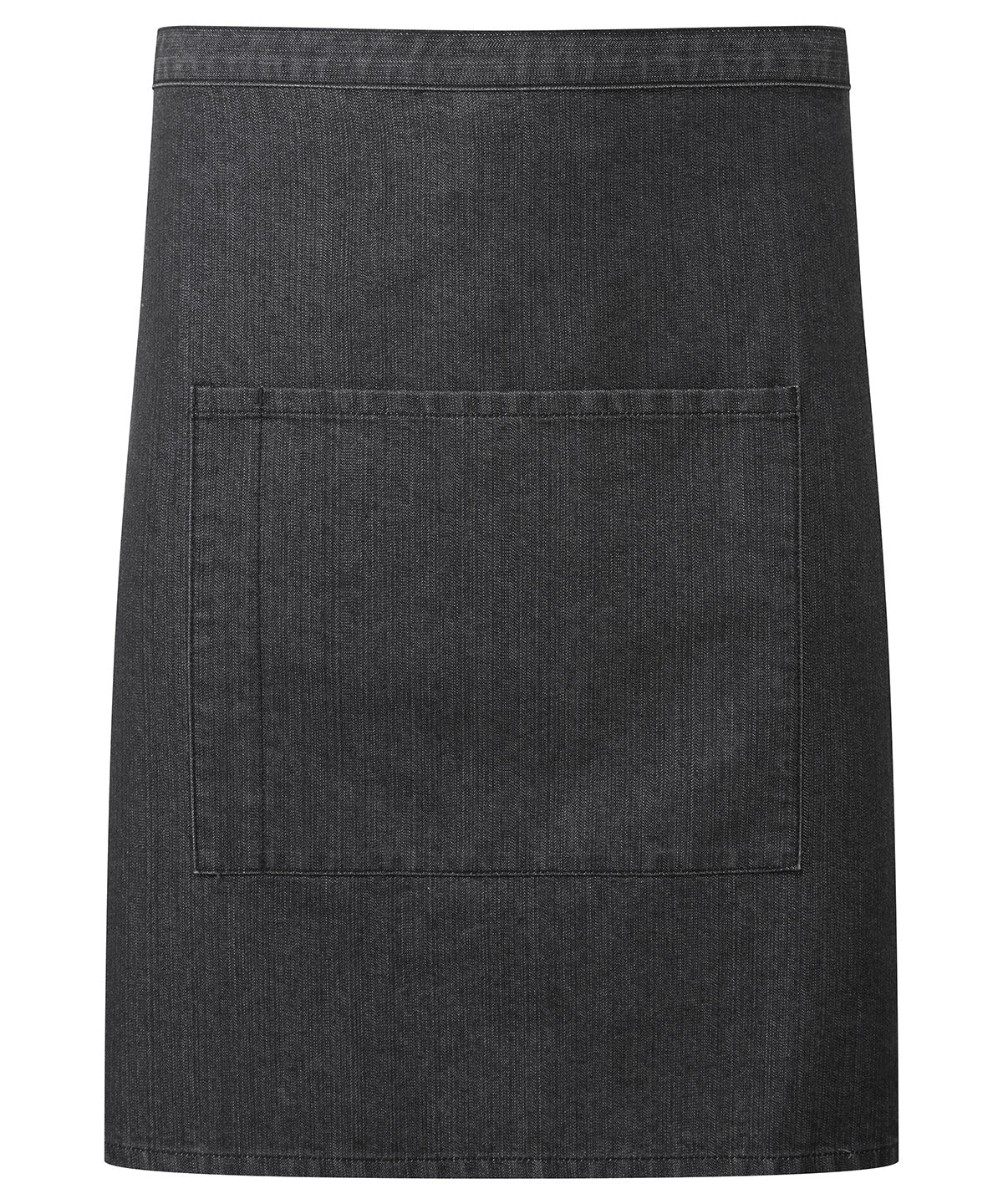 Aprons - Mellanlångt Fickförkläde Black Denim One size