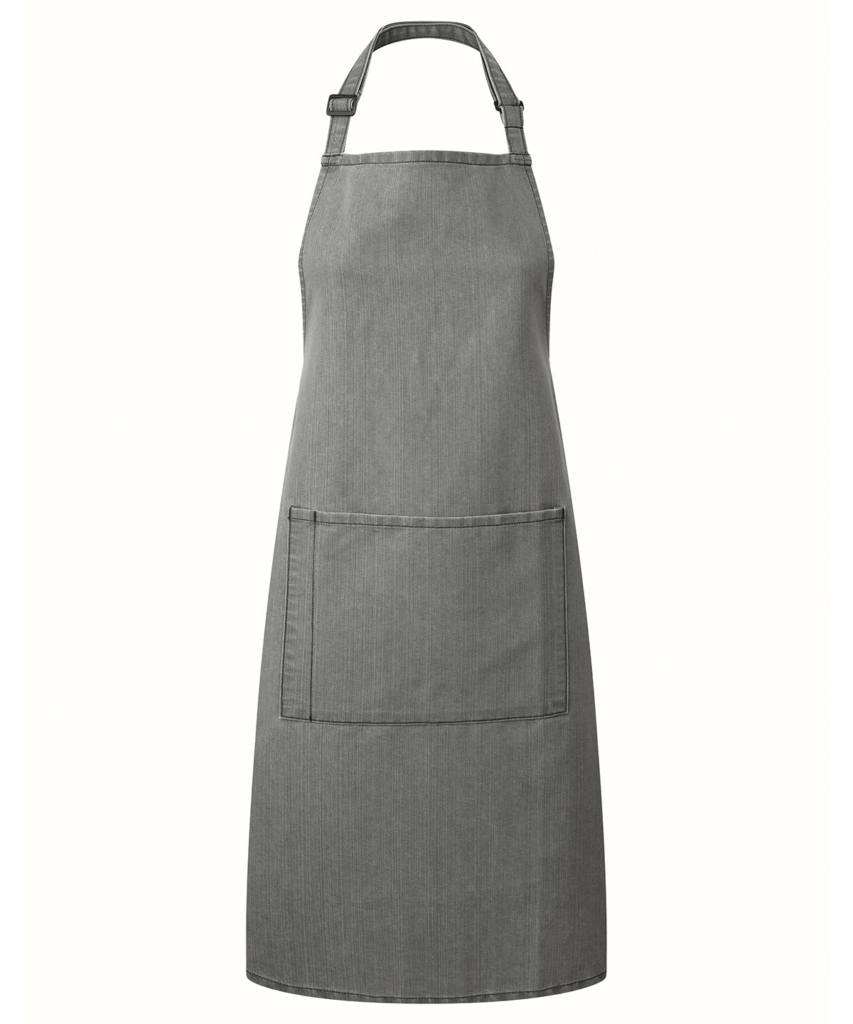 Aprons - Klassiskt Bib-Förkläde med Ficka Grey Denim One size