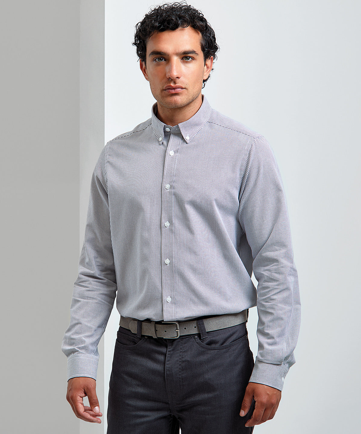 Shirts - Elegant Oxford-skjorta med smala ränder