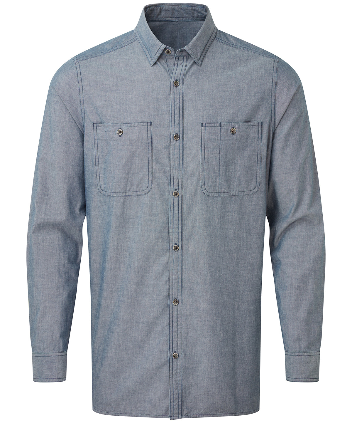 Shirts - Herrskjorta i Chambray Indigo Denim