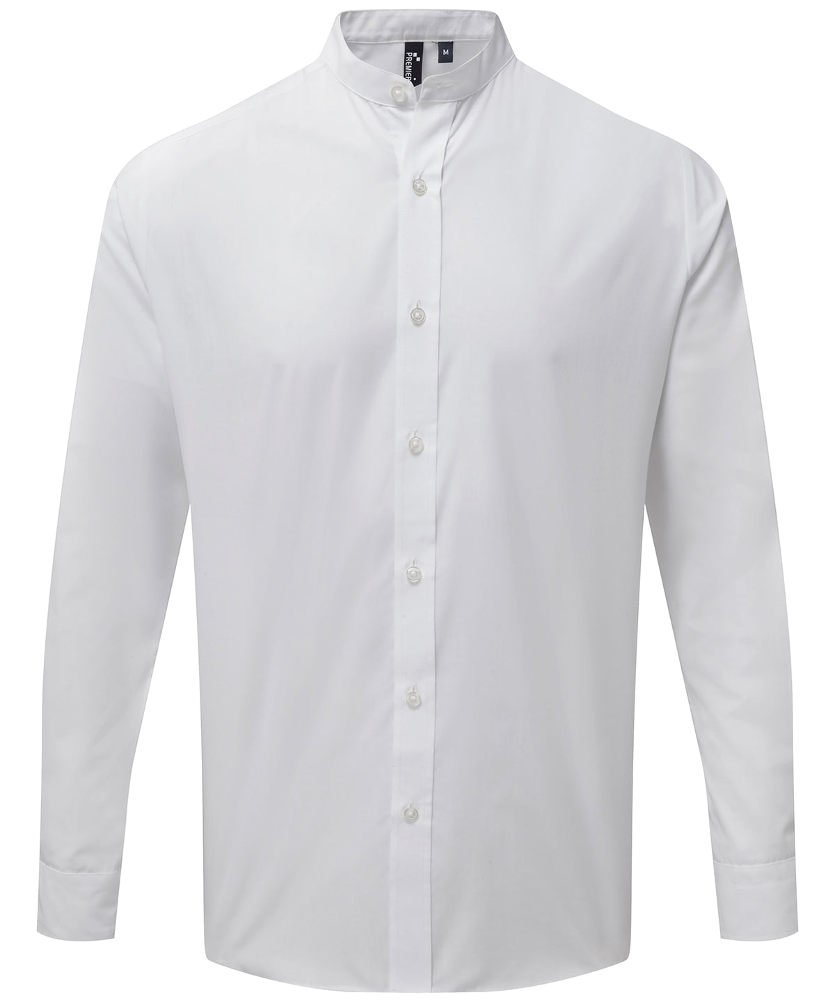 Shirts - Stilren Skjorta med Bandkrage White