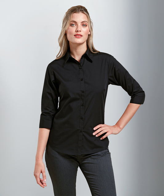 Blouses - Elegant damblus med trekvartsärm