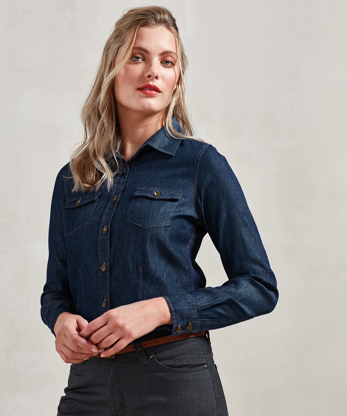 Shirts - Elegant Denimblus för Damer