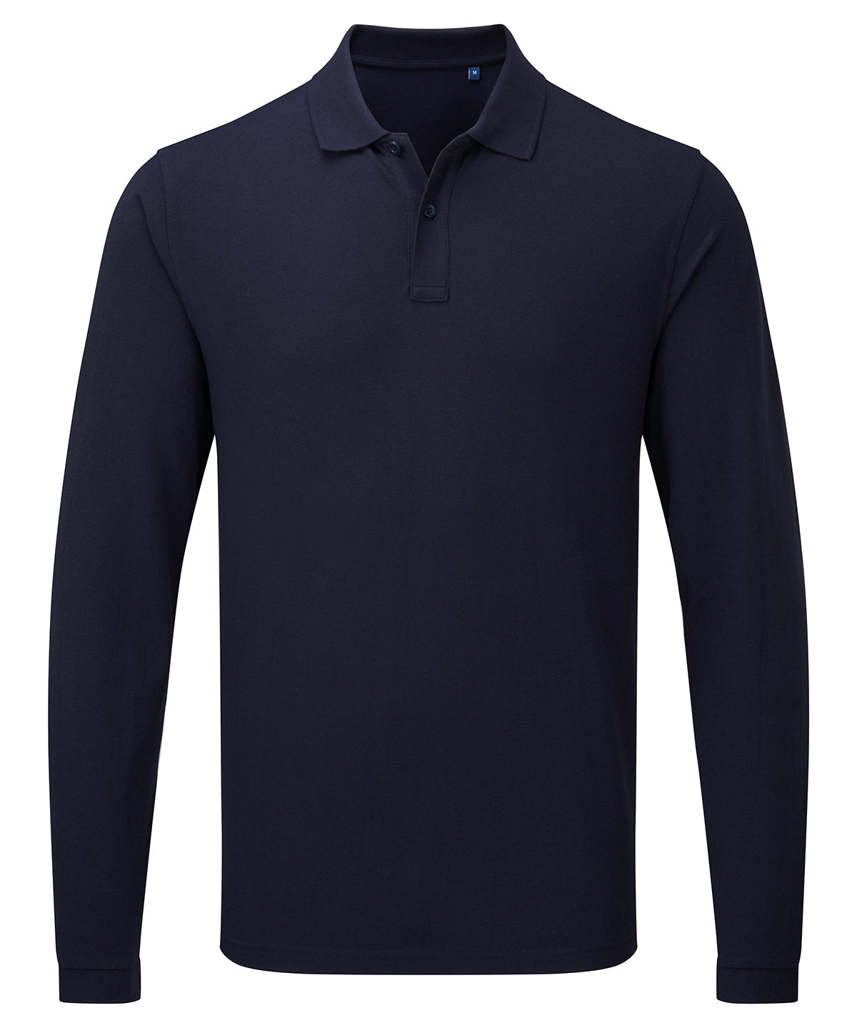 Polos - Hållbar långärmad unisex pikétröja för arbetskläder Navy