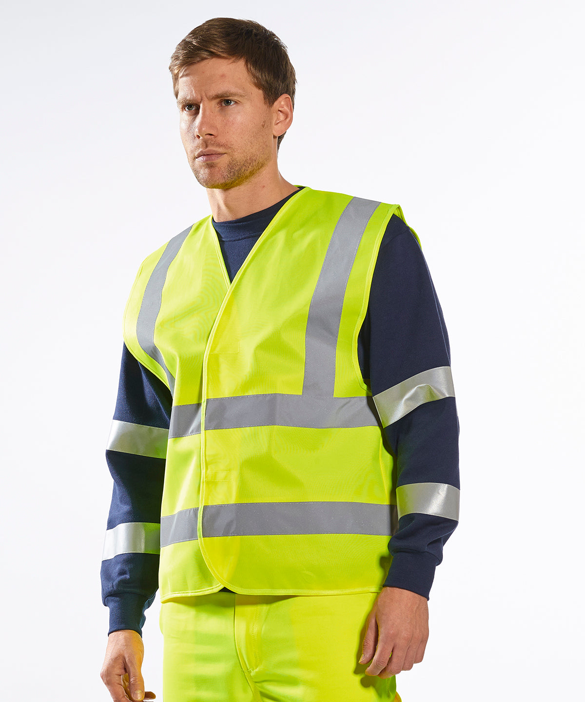 Safety Vests - Högsynlighetslinne med Två Band och Snörning