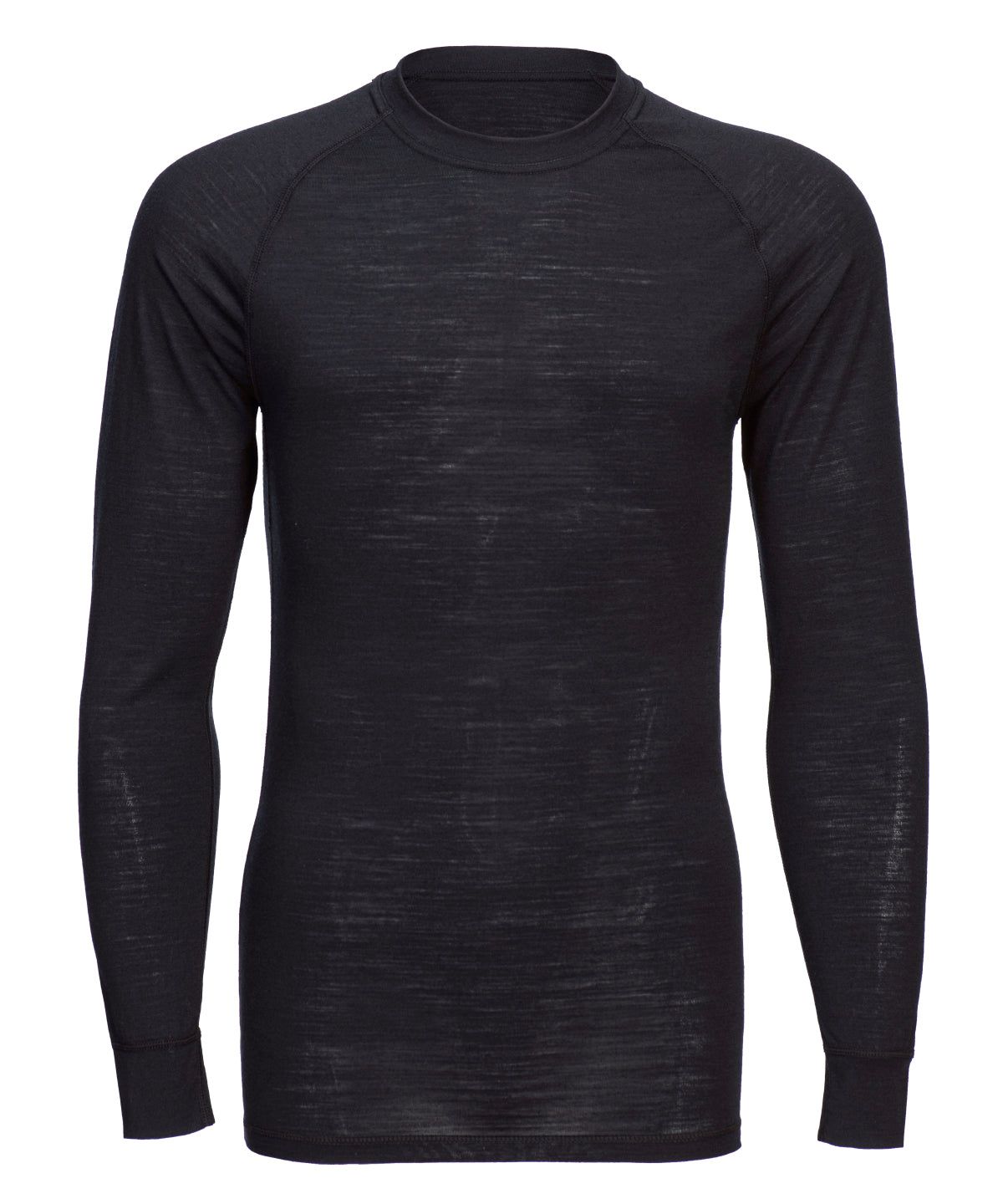 Knitted Jumpers - Merinoull Crew Neck Långärmad Topp Black