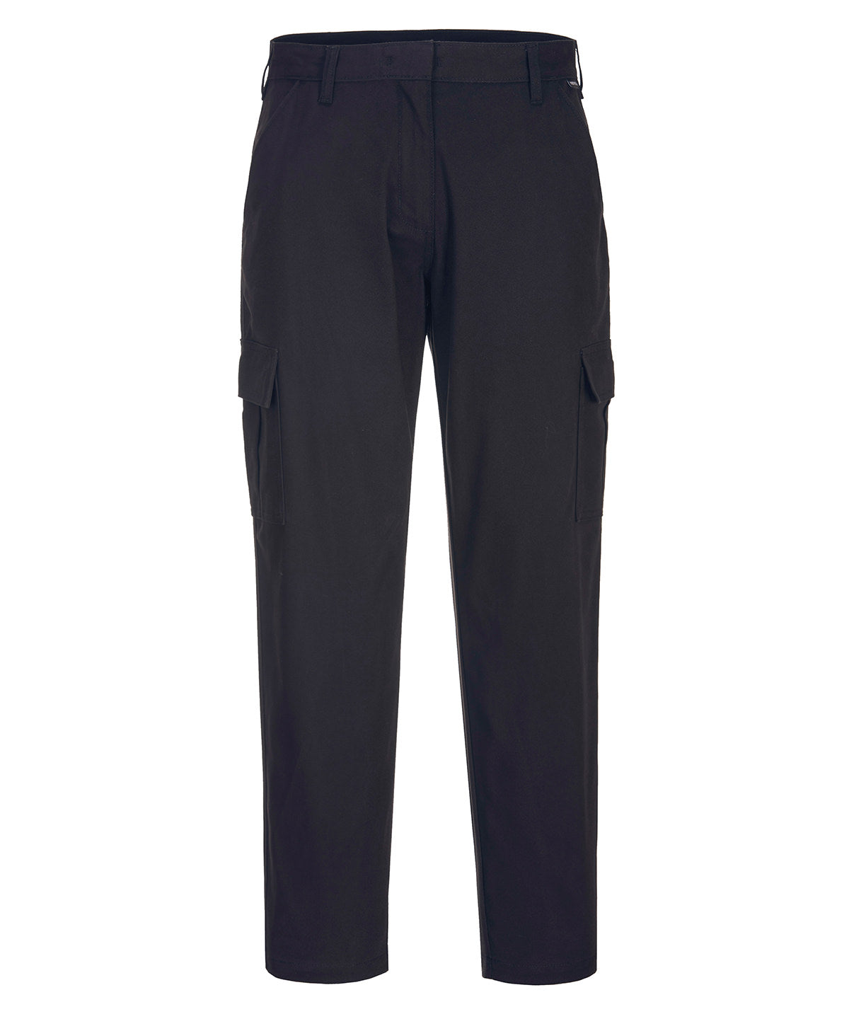 Trousers - Damernas Slim Fit Stretch Cargo Byxor Black