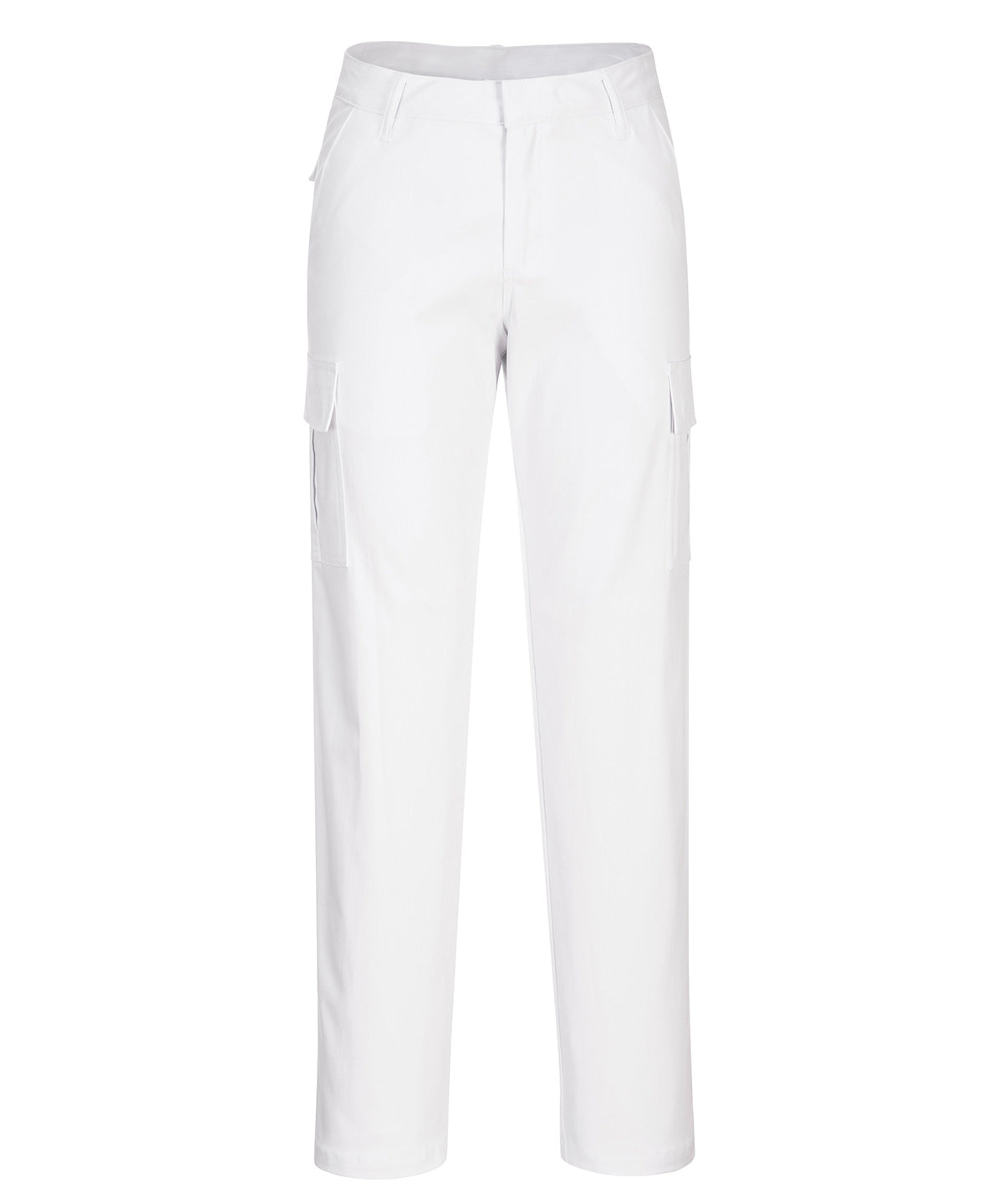 Trousers - Damernas Slim Fit Stretch Cargo Byxor White