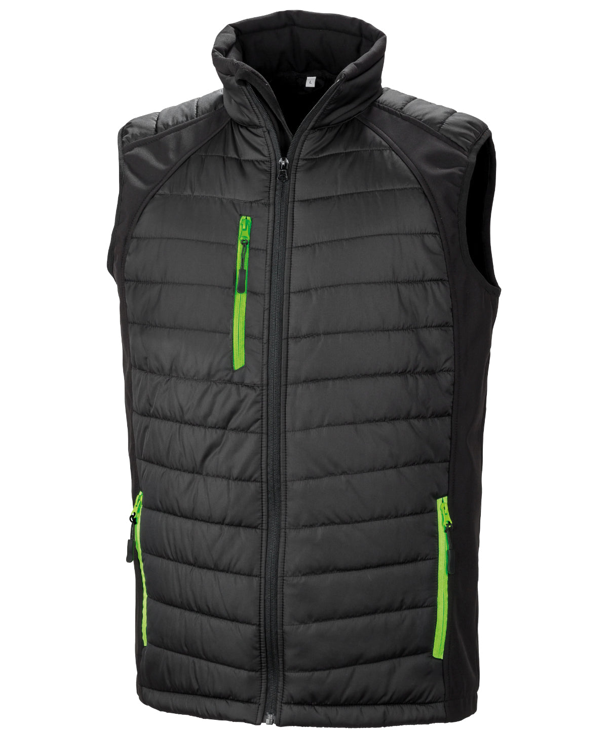 Softshells - Vadderat Softshell-Linne för Herrar Black Lime