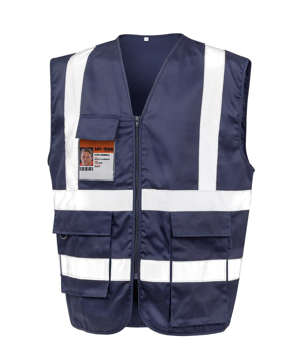 Safety Vests - Säkerhetslinne i slitstark polycotton Navy