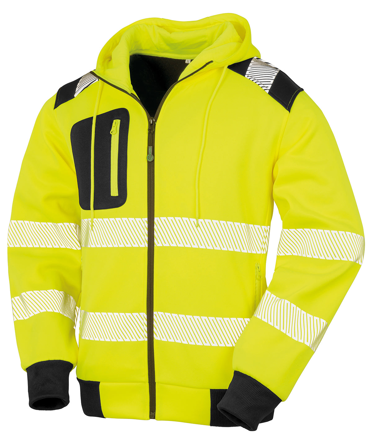 Hoodies - Reflexhuvtröja Fluorescent Yellow Black