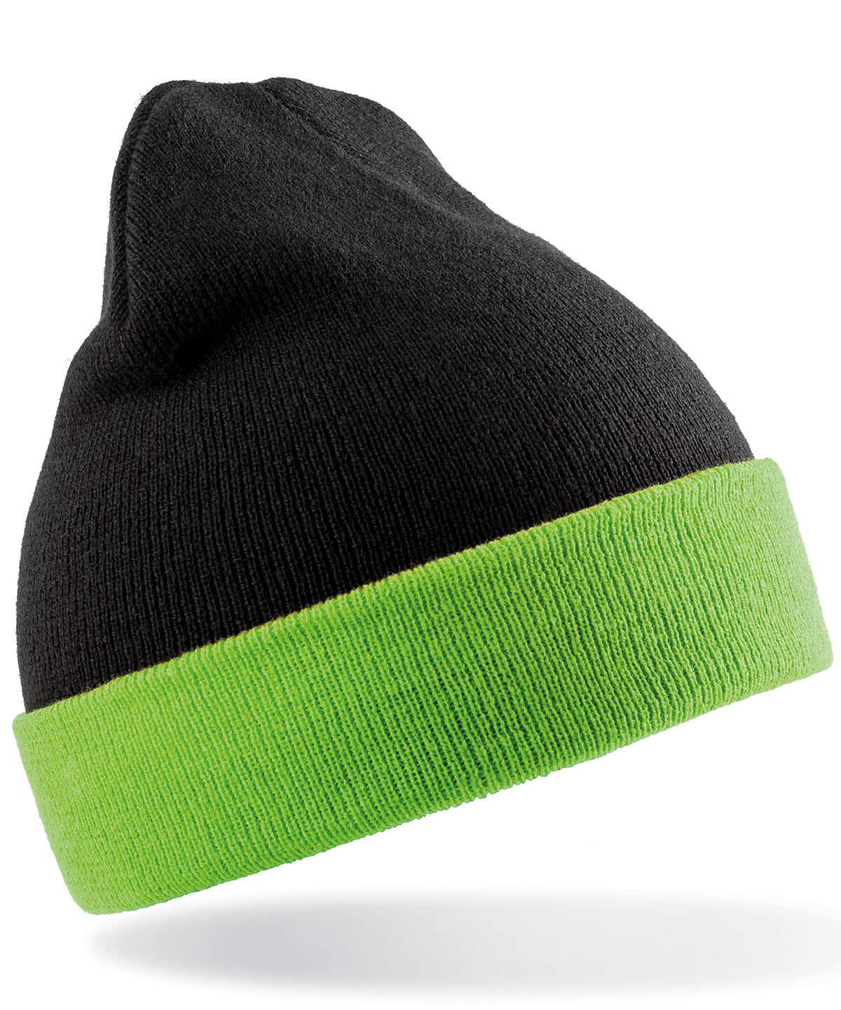 Beanies - Återvunnen kompassmössa Black Lime One size