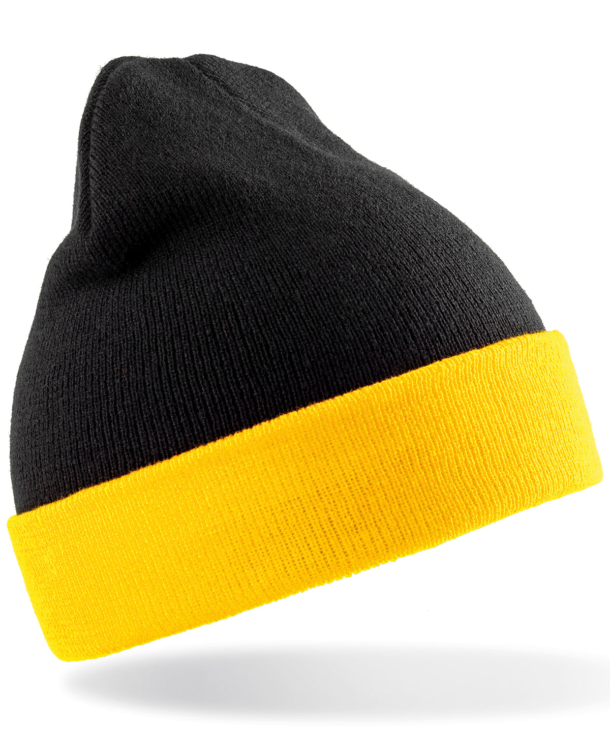 Beanies - Återvunnen kompassmössa Black Yellow One size