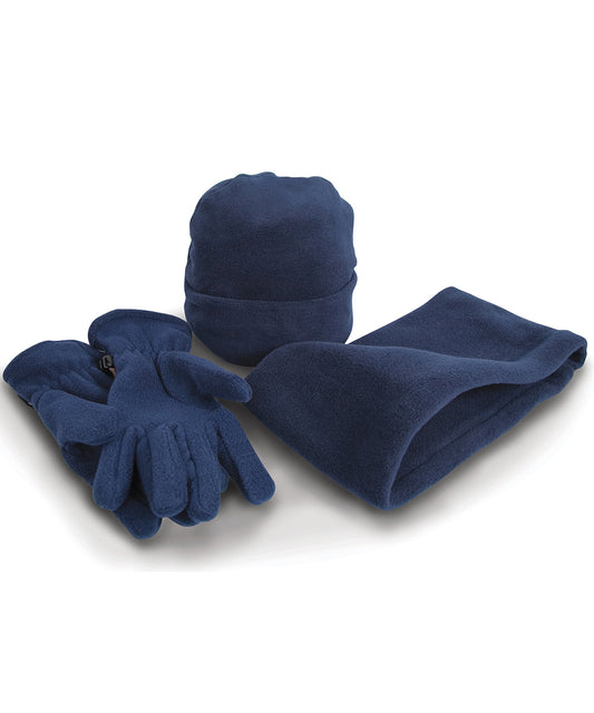 Winter Accessory Sets - Klassiskt 3-delat fleece-set för vuxna