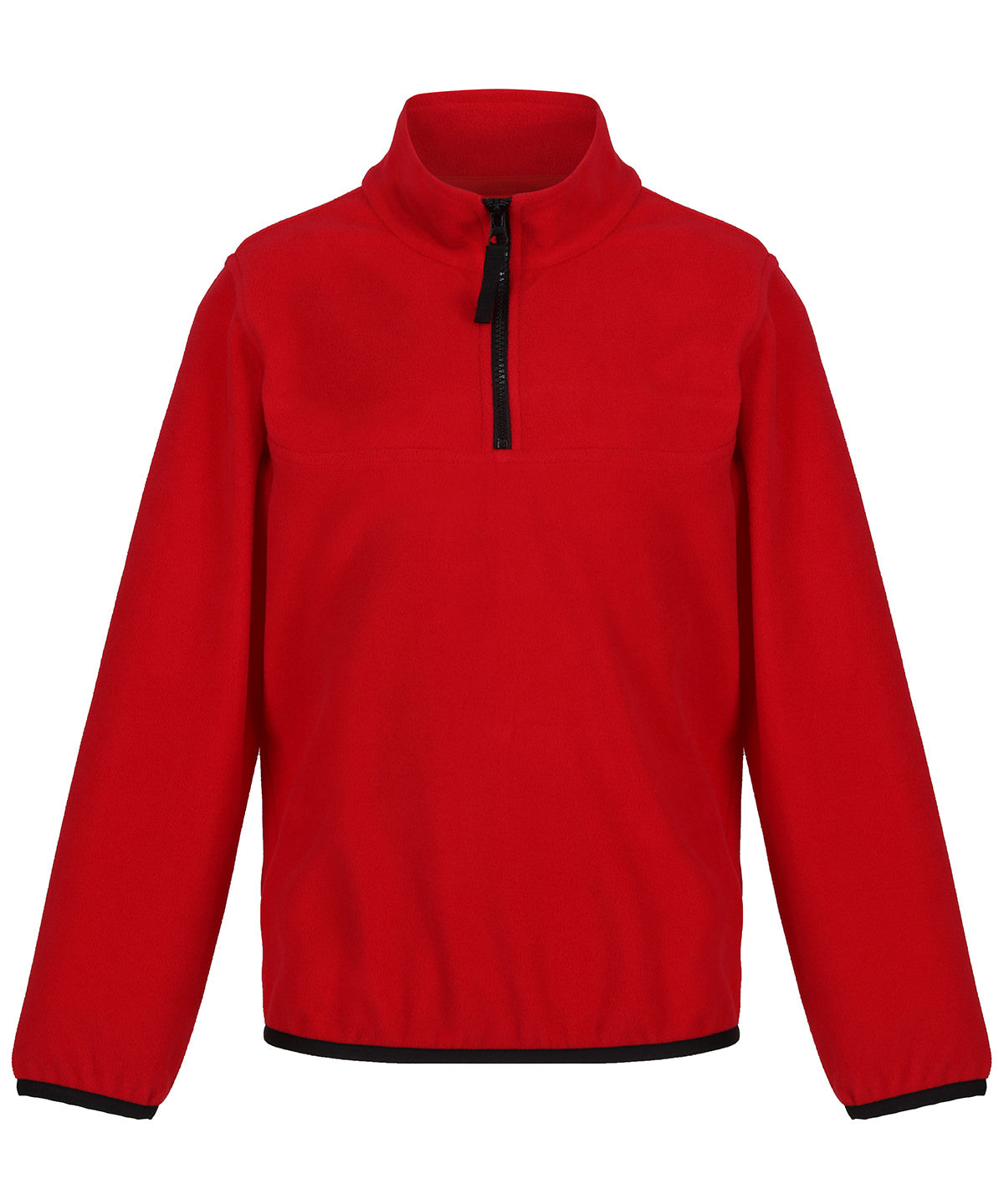 Fleece - Barnens Halvdraget Mikrofleece Classic Red Black