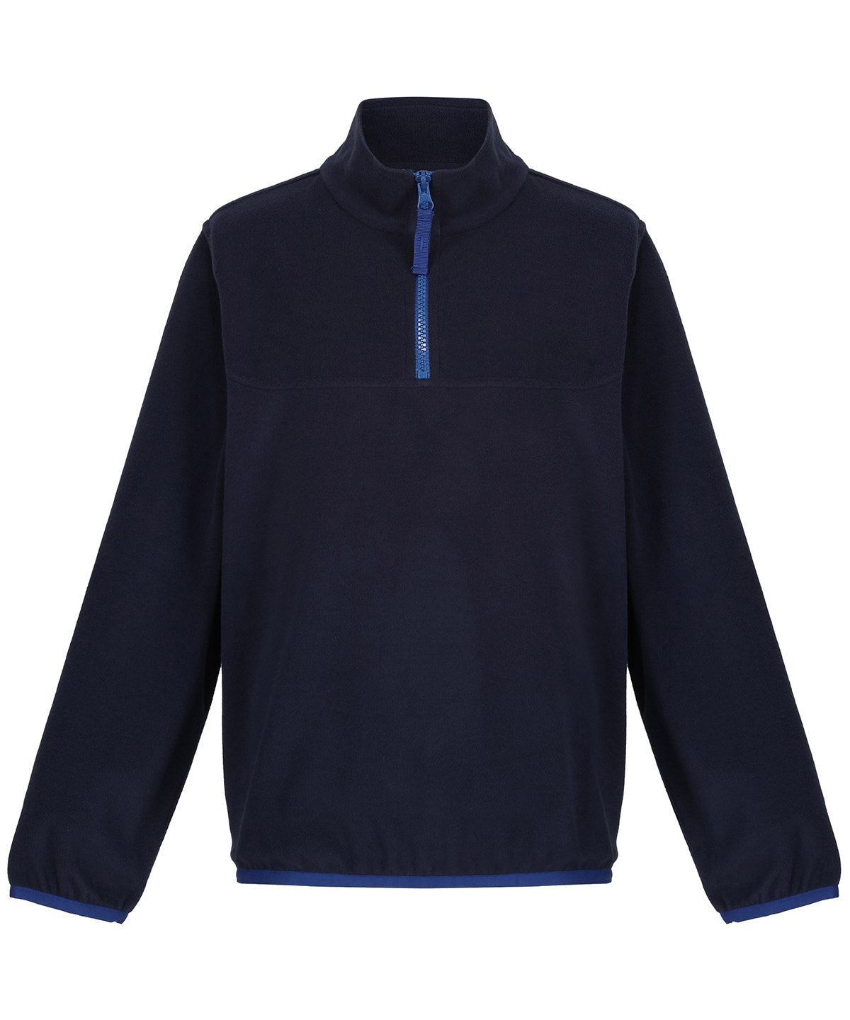 Fleece - Barnens Halvdraget Mikrofleece Navy New Royal