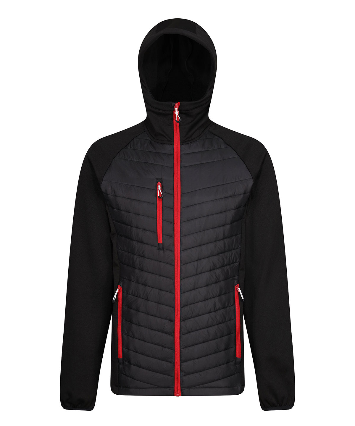 Jackets - Navigate Hybridjacka med Huva för Herrar Black Classic Red