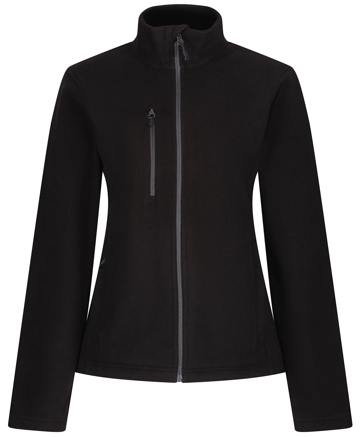 Fleece - Full zip fleece i återvunnet material – komfort och hållbarhet Black