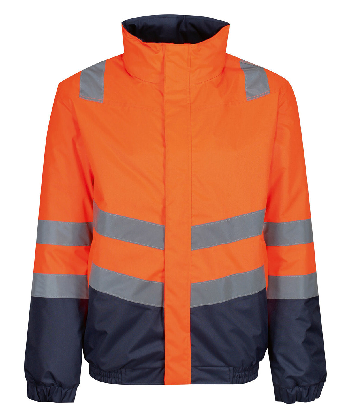 Jackets - Hi-vis klassisk bomberjacka Orange Navy