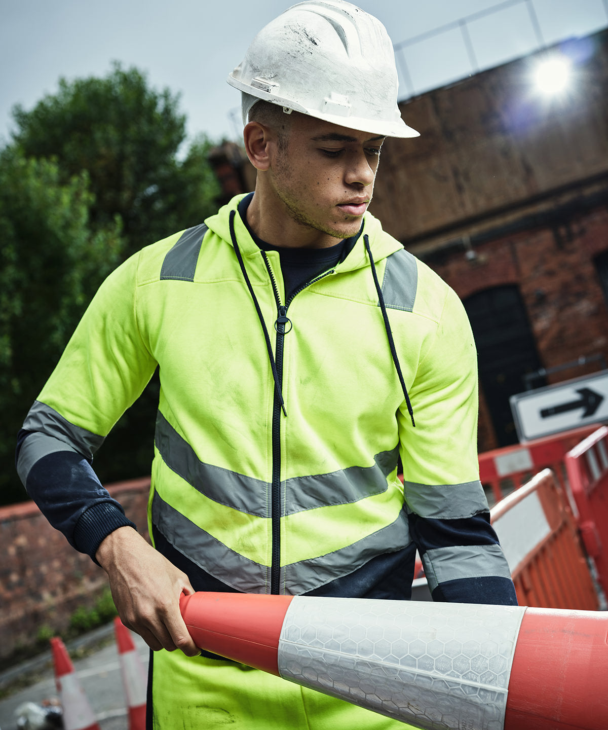 Hoodies - Pro hi-vis full zip hoodie