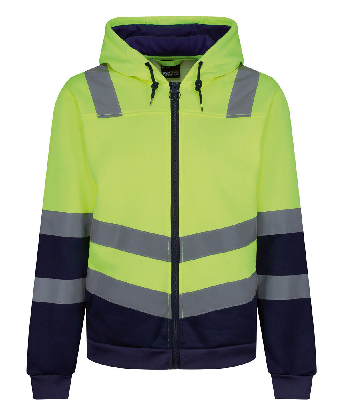 Hoodies - Pro hi-vis full zip hoodie Yellow Navy