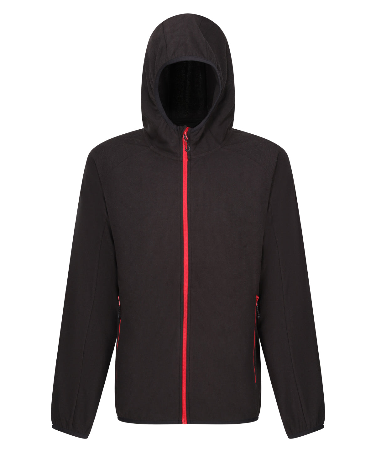 Fleece - Hooded fleecejacka Black Classic Red