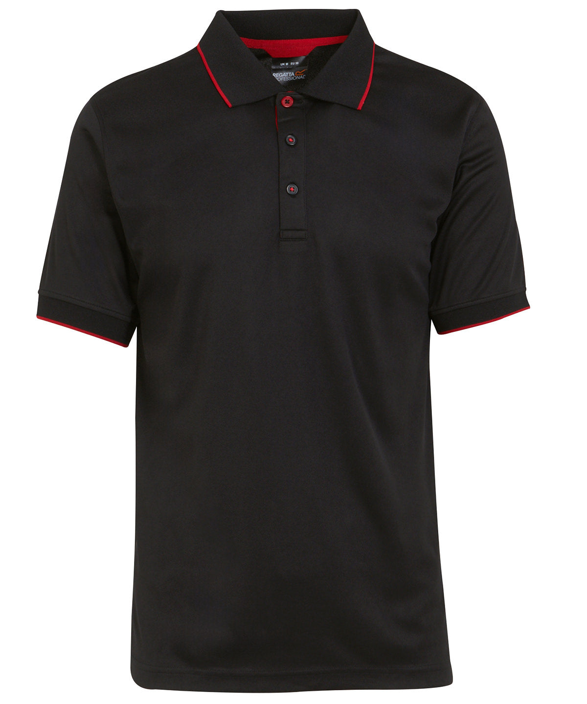 Polos - Navigera kortärmad pikétröja Black Classic Red