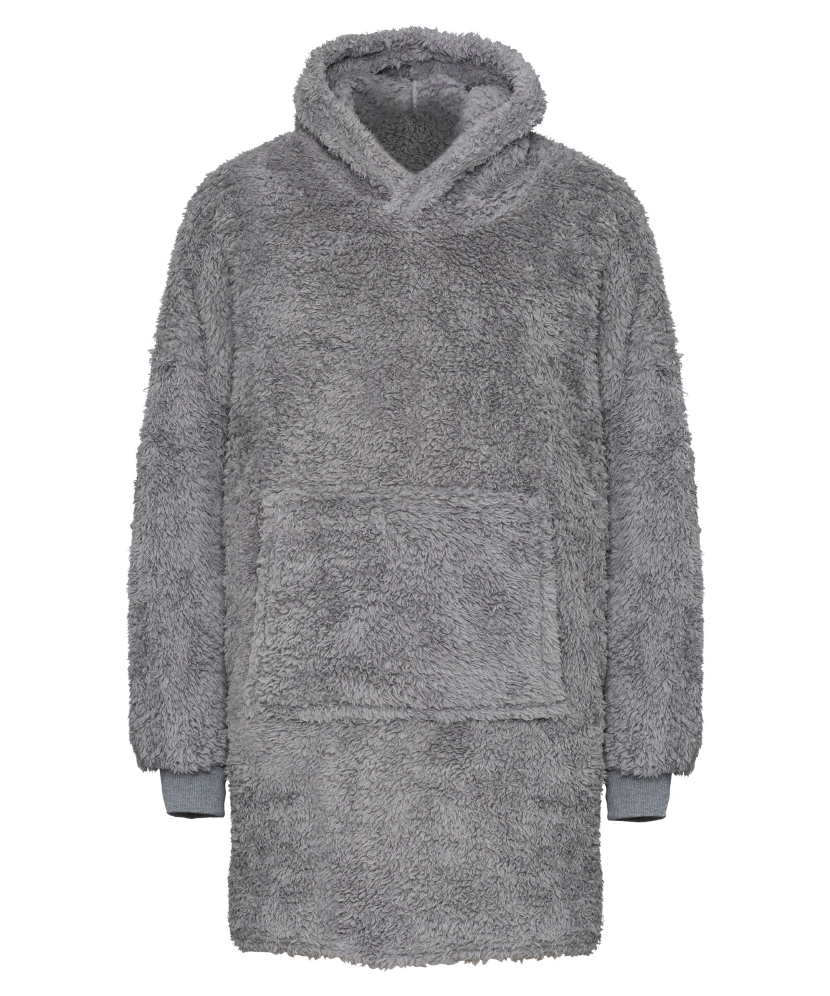 Hoodies - Teddy-fleece hoodie Grey One size