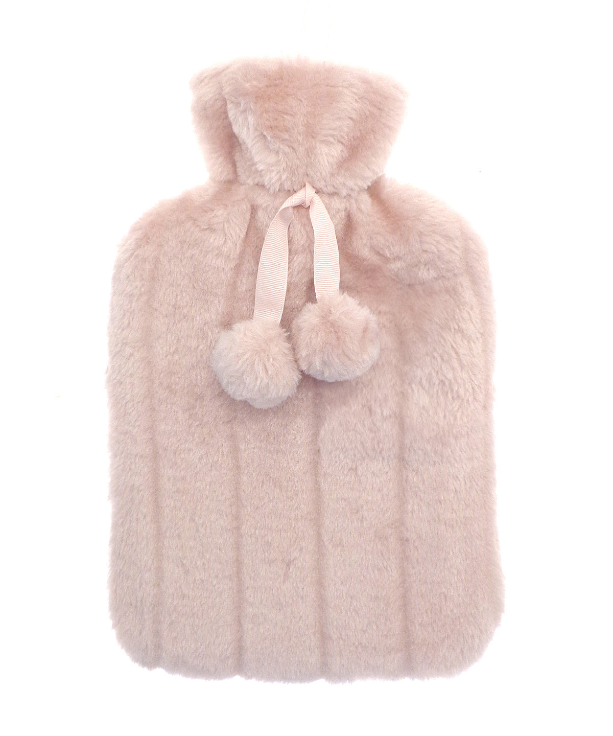 Hot Water Bottle Covers - Fejkpäls varmvattenflaska – stil och funktionalitet Dusky Pink 2 Litre