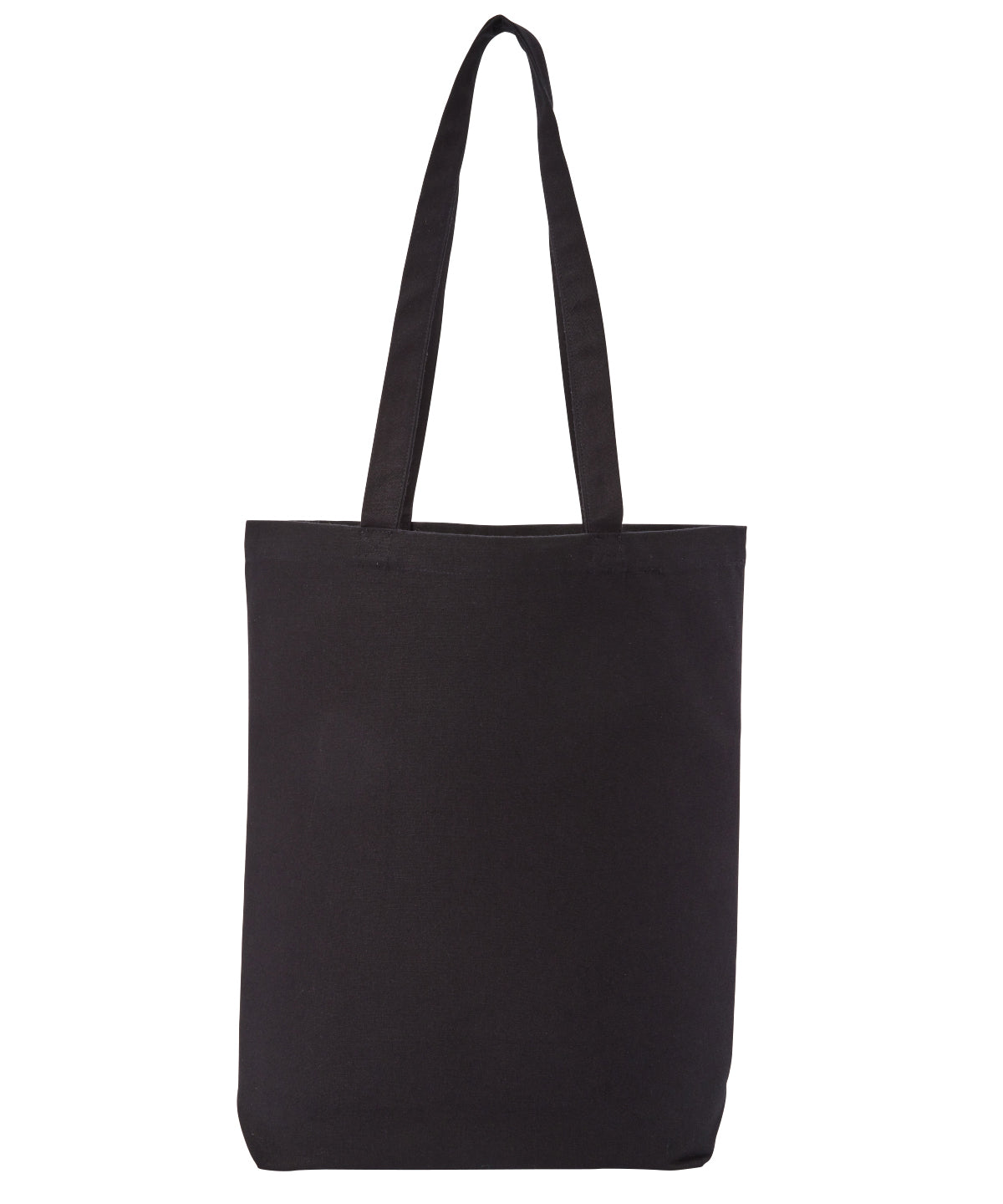 Bags - Återvunnen Premium Canvas Shopper med Platt Botten Black One size