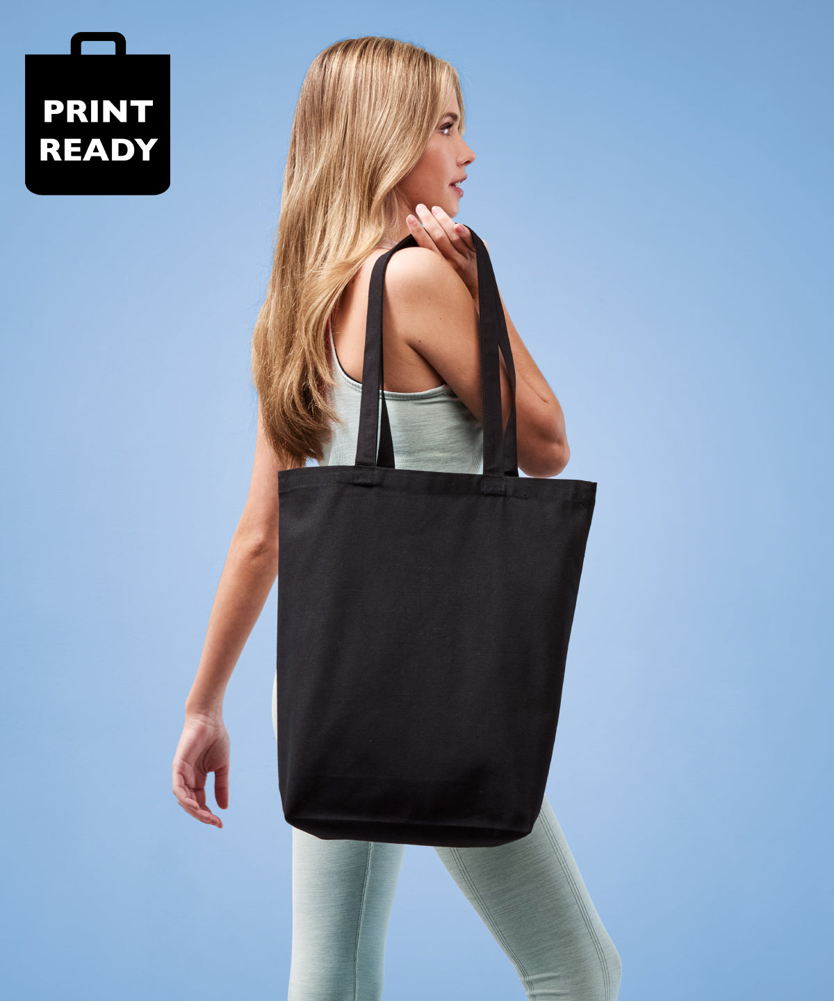 Bags - Återvunnen Premium Canvas Shopper med Platt Botten