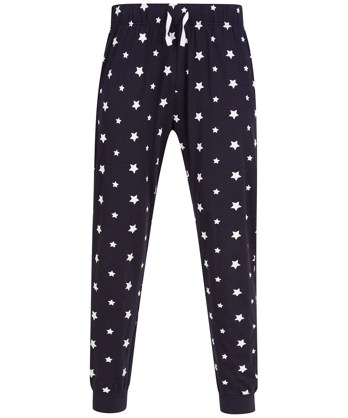 Loungewear Bottoms - Loungebyxor med Snöflingemönster Navy White Stars