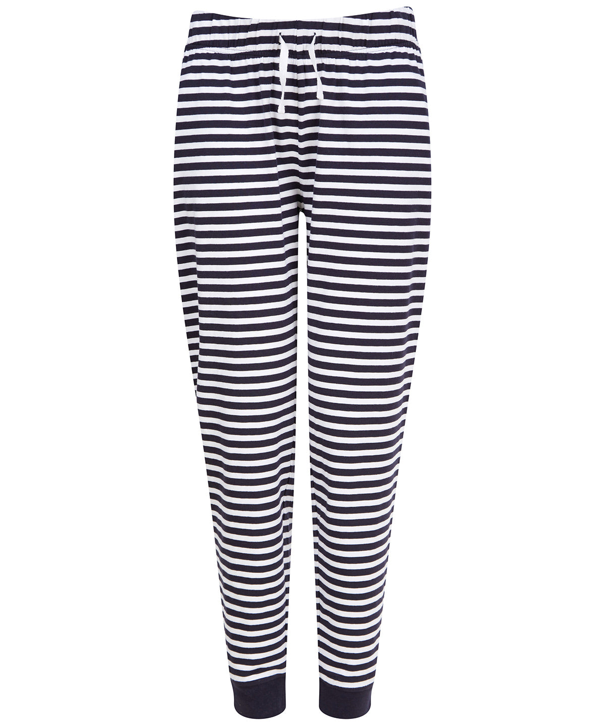 Loungewear Bottoms - Bekväma Loungebyxor med Snöflingor för Damer Navy White Stripes